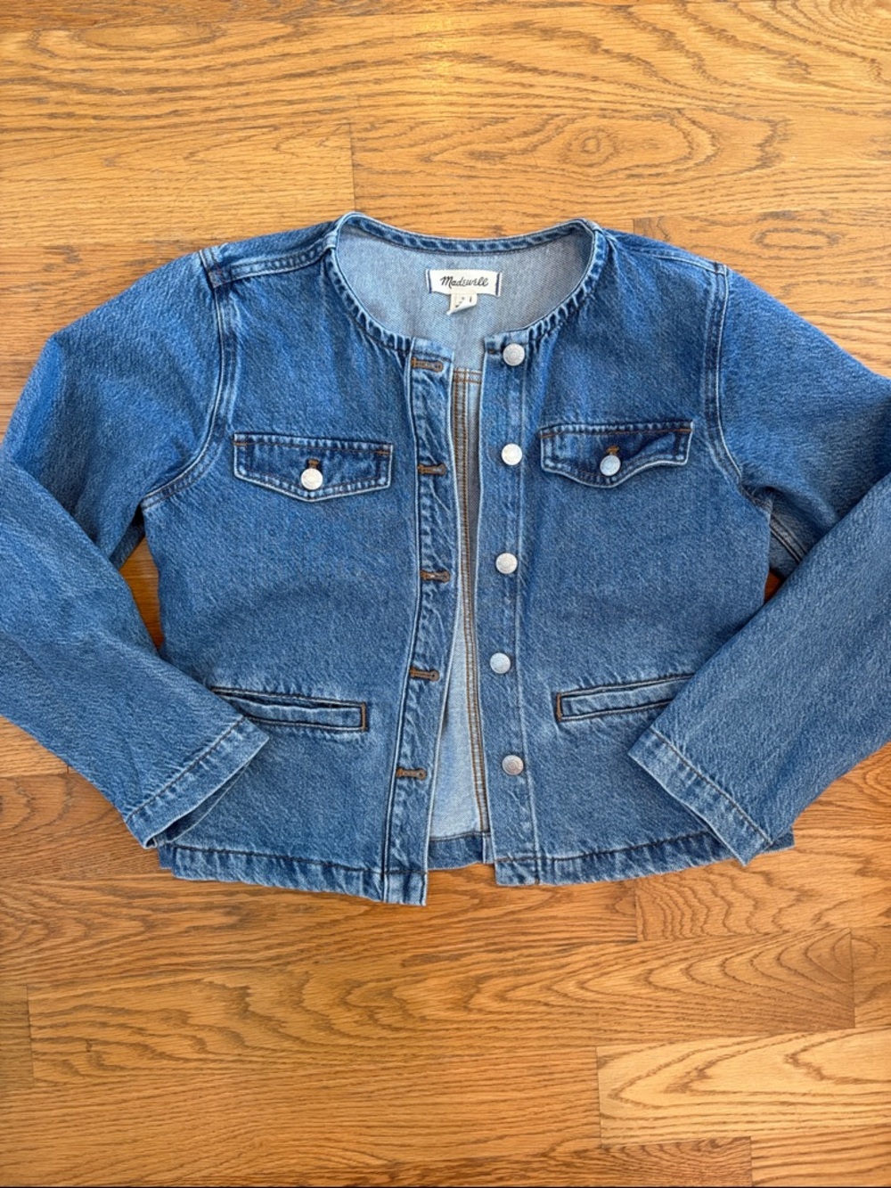 Madewell Denim Round-Neck Jacket